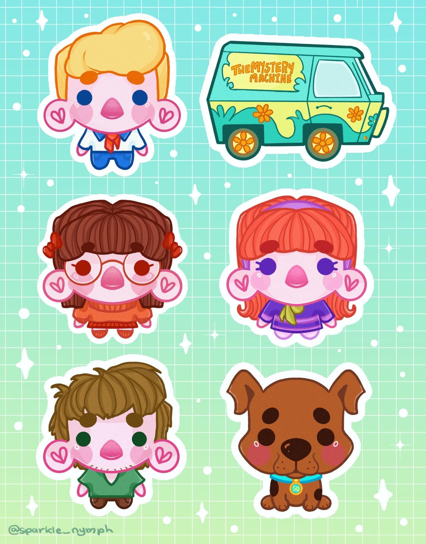 Sparkly Scooby Doo Sticker Sheet