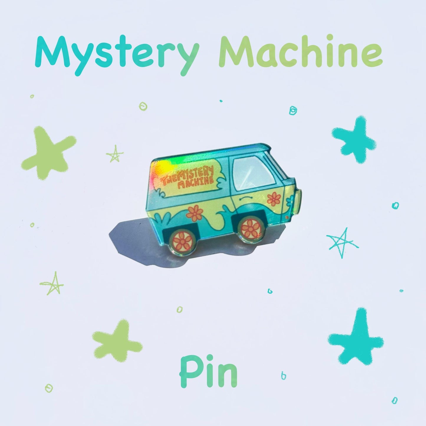 Mini Holographic Mystery Machine Pin