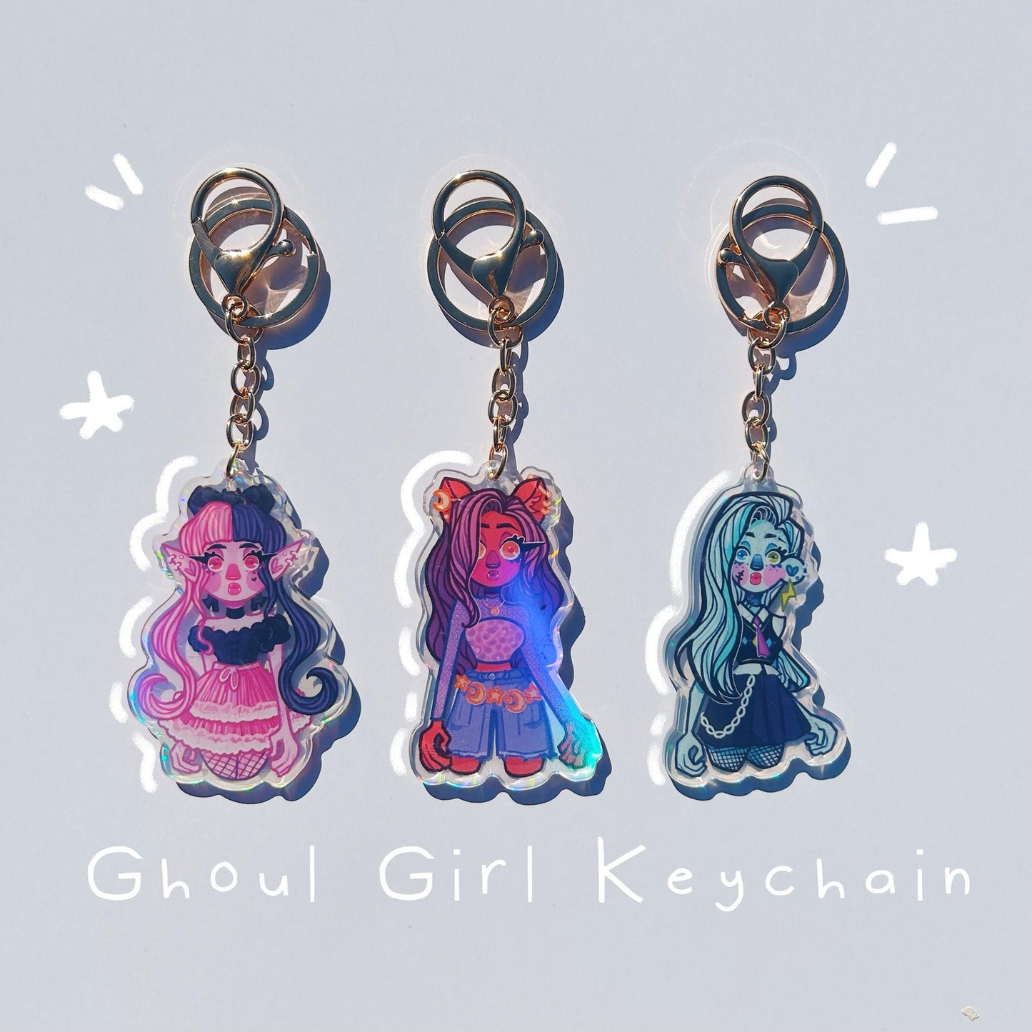 Holographic Monster High Keychains