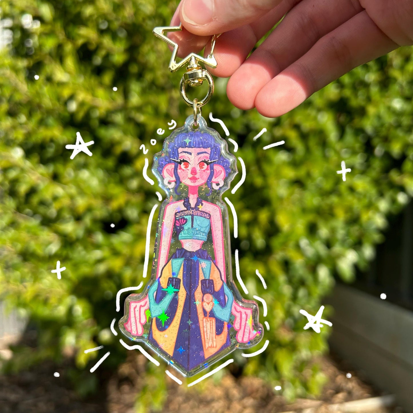 Sparkle Holographic HUNTR/X Keychains