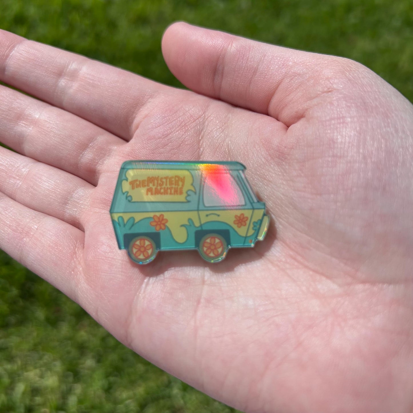 Mini Holographic Mystery Machine Pin