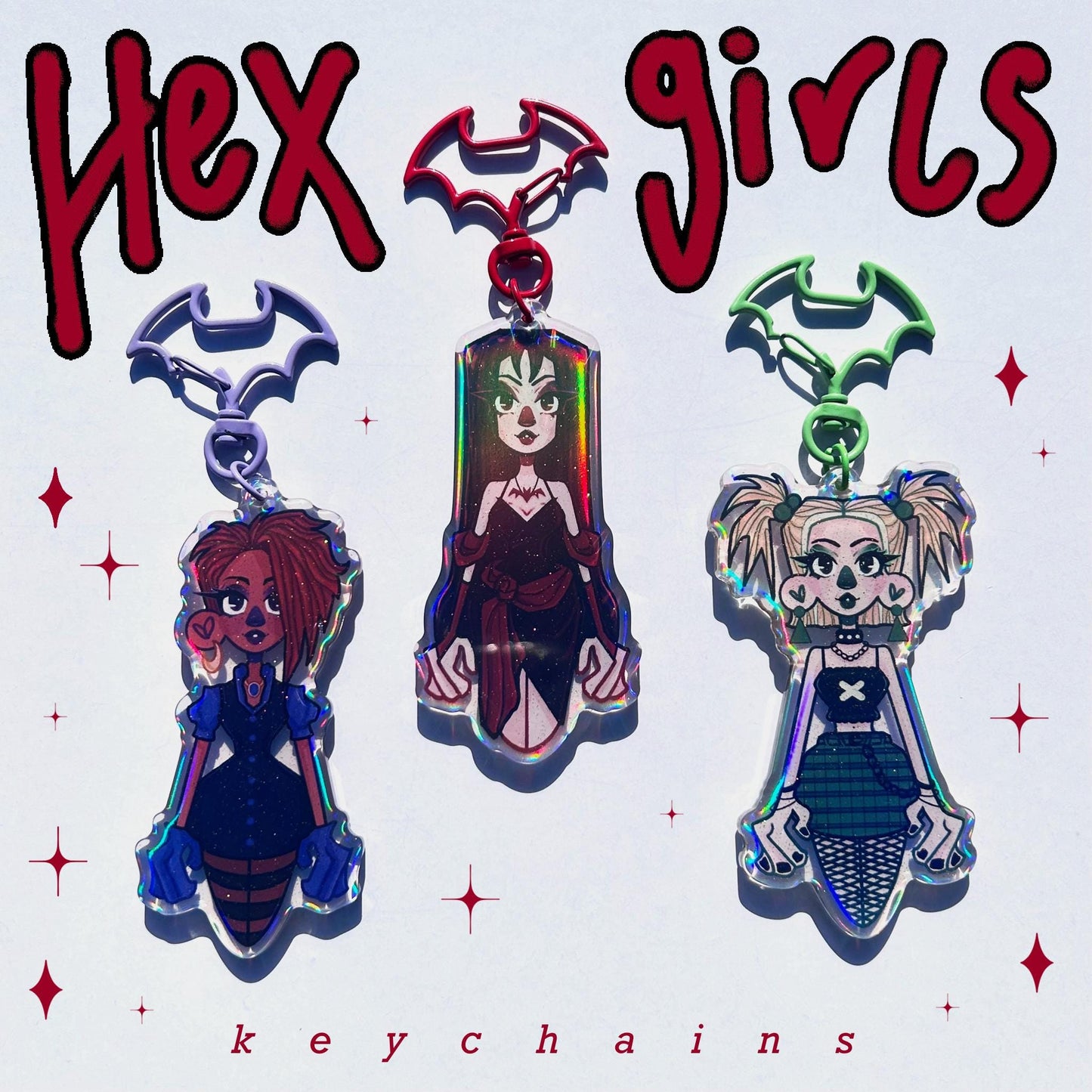 Hex Girl Keychains