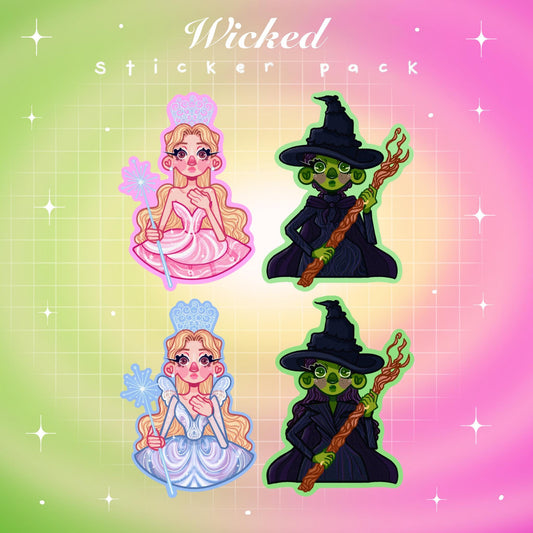 Elphaba and Glinda - Wicked Stickers