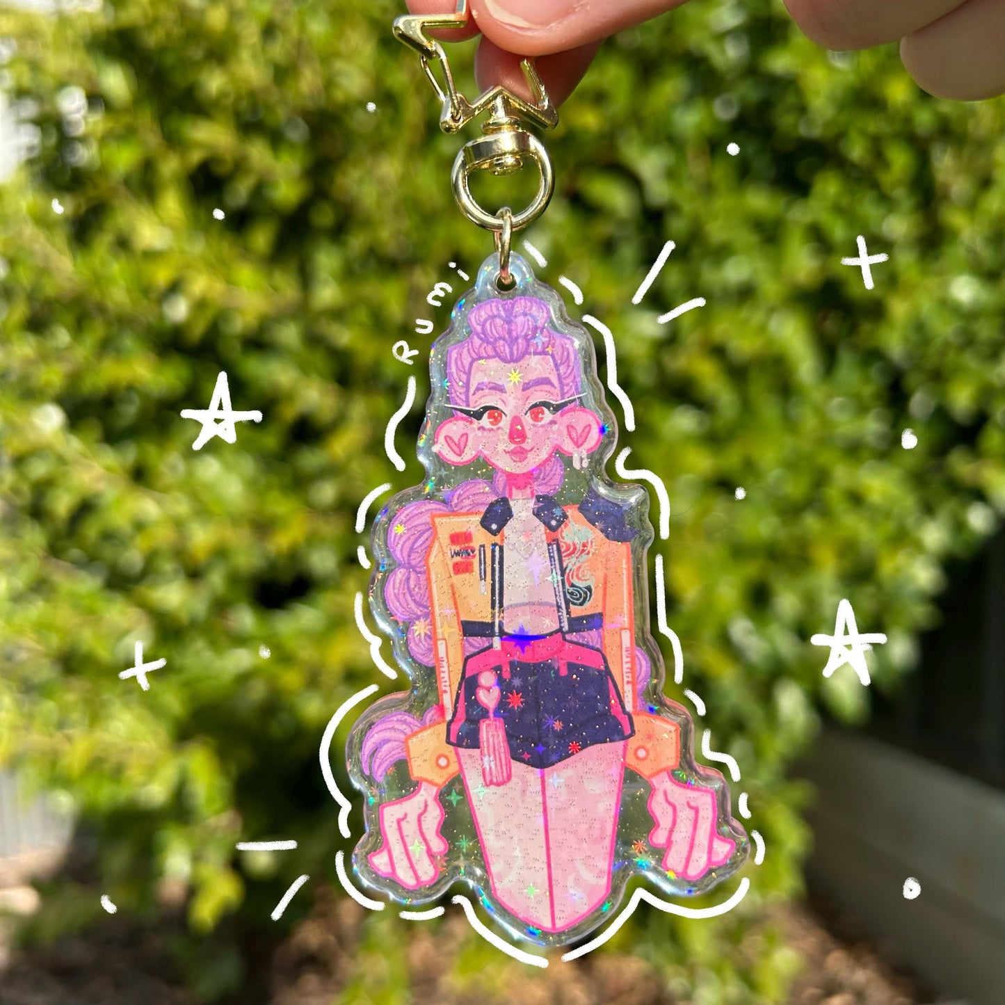 Sparkle Holographic HUNTR/X Keychains