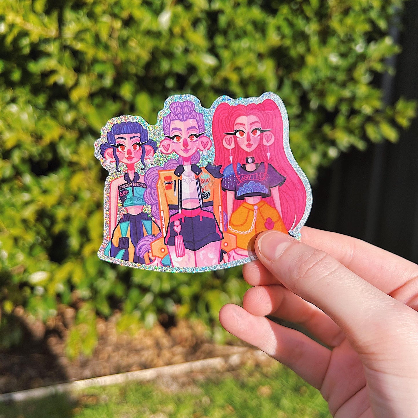 HUNTR/X Sparkly Holo Die Cut Sticker